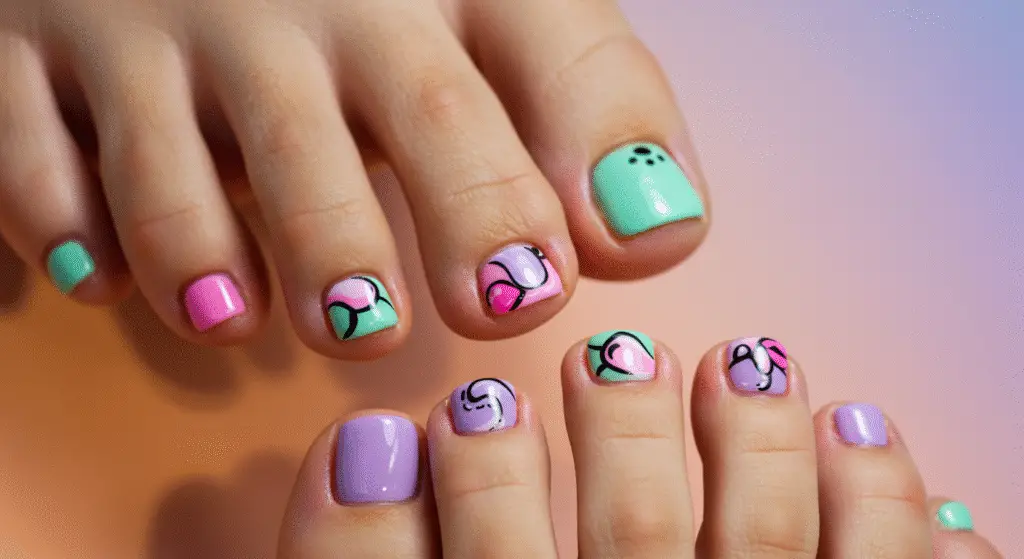 Colorful nail art