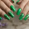 Get Green Colour Nail Art