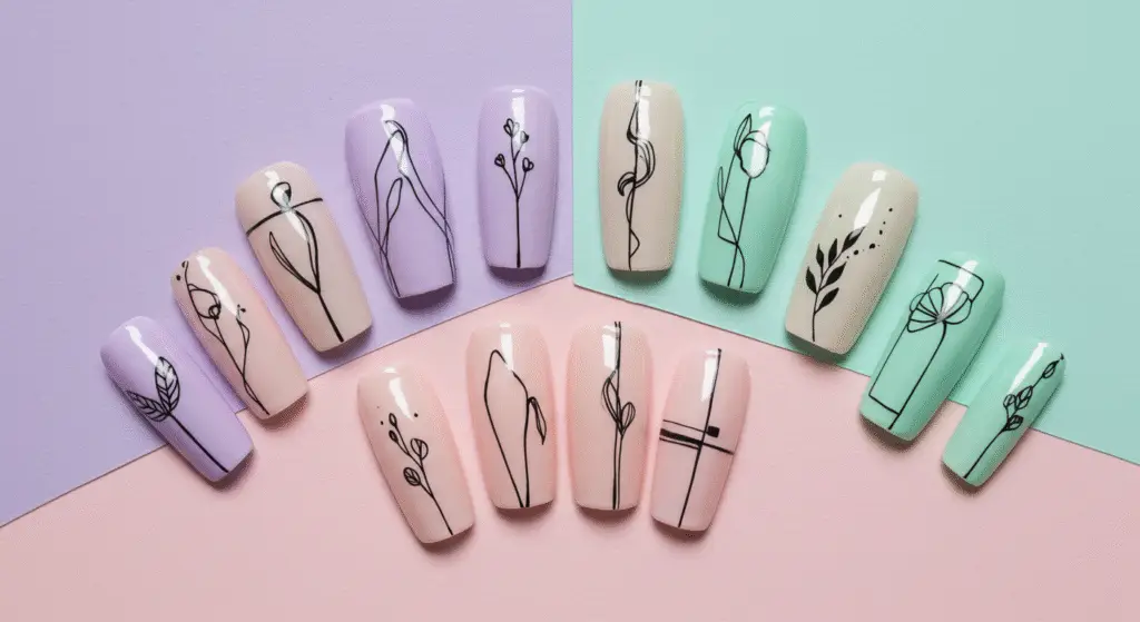 Graphic nail art designs