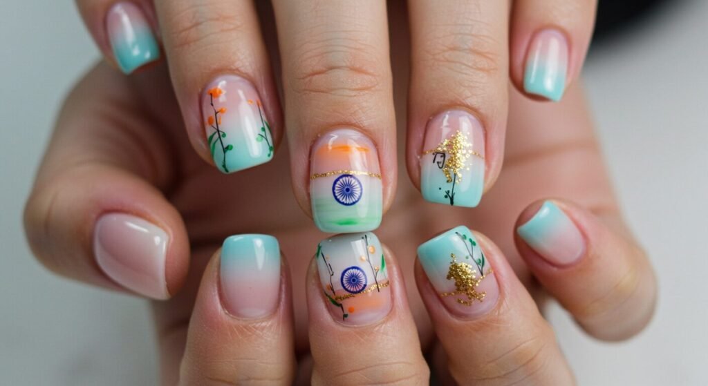 Republic day Nail Art