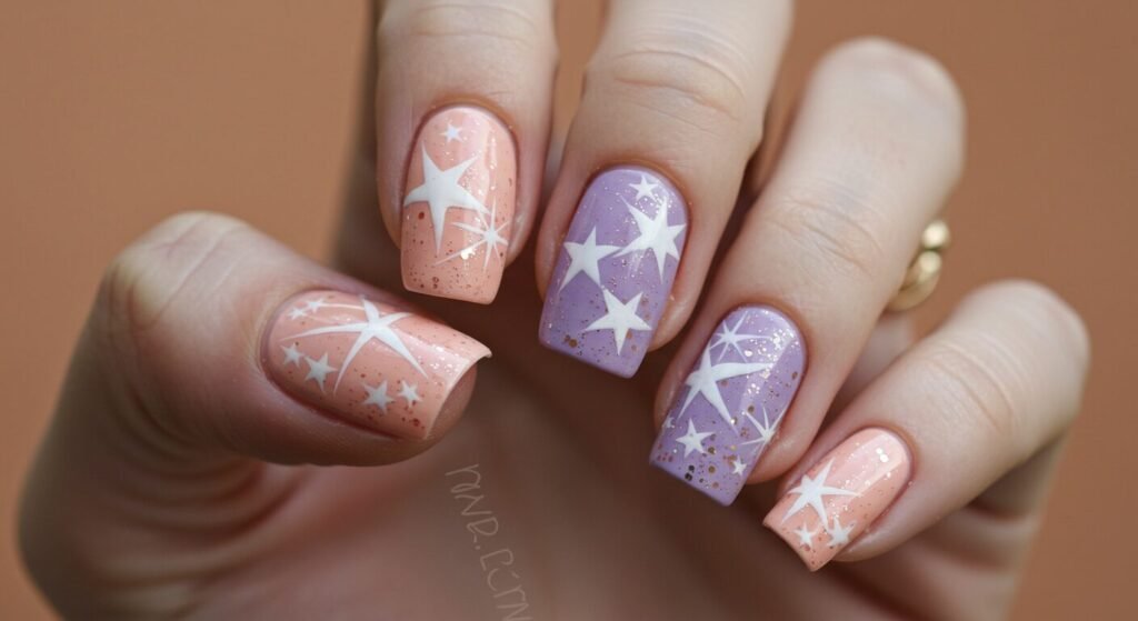Star Design Nail Art