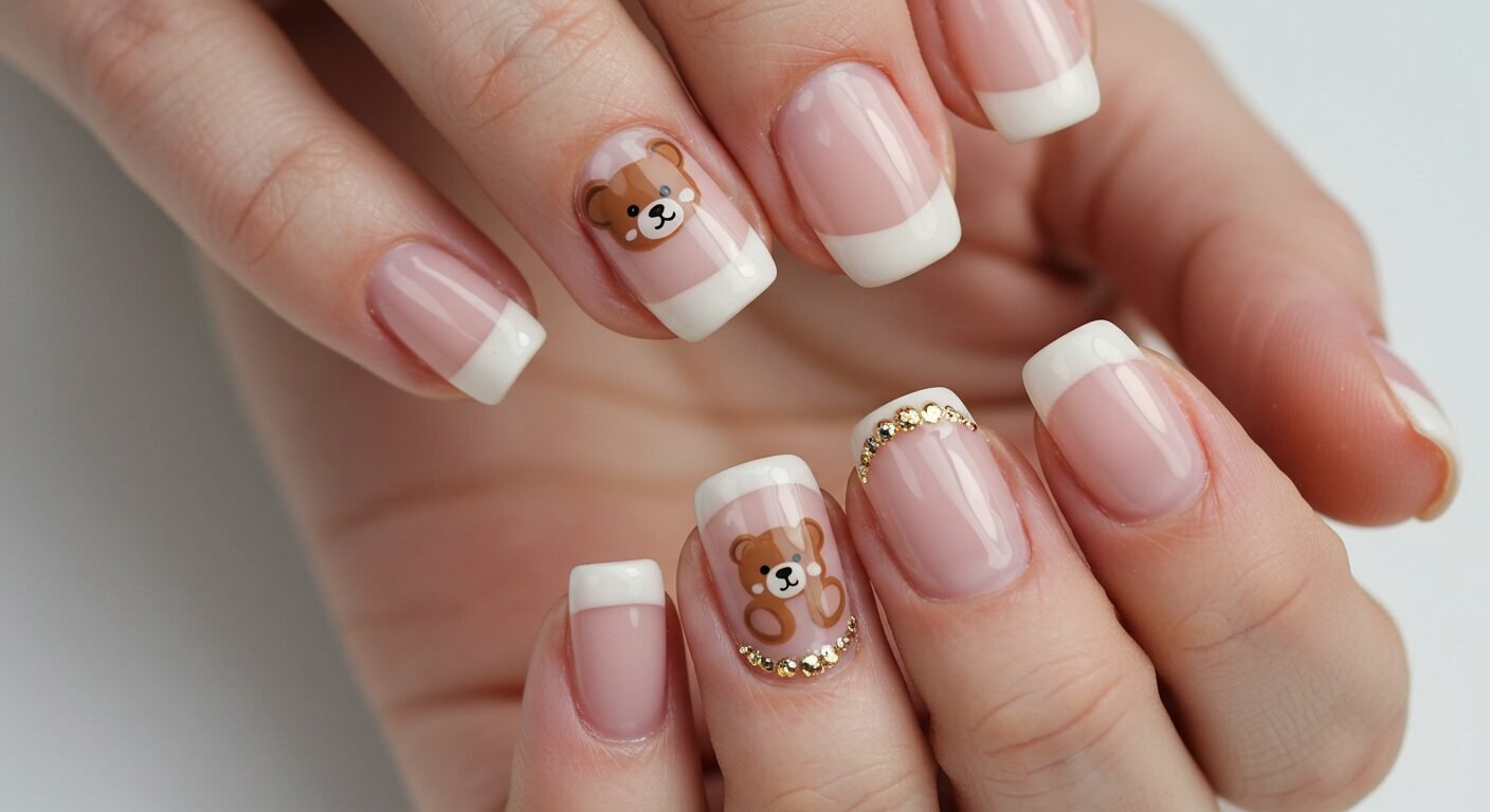 Teddy Day Nail Art