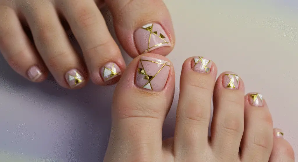Triangle nail art