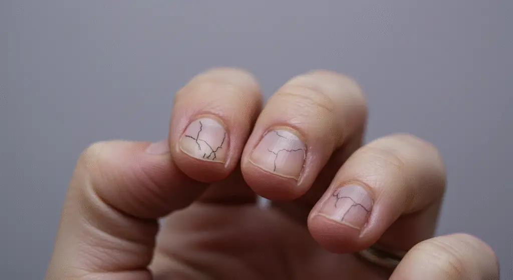 black lines appearing on nails