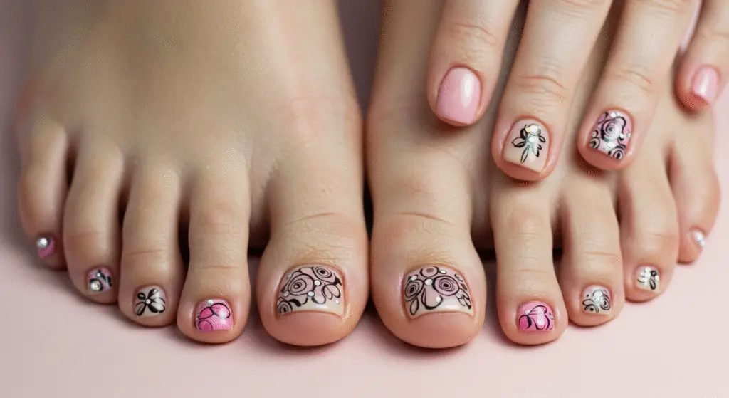 feet nail art designs