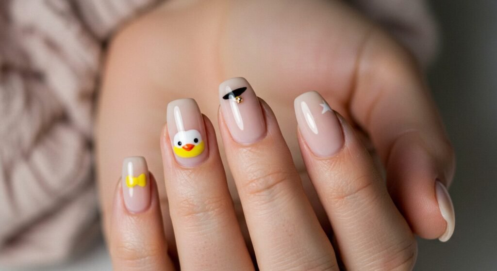 Duck Shape Nails by beautyoura