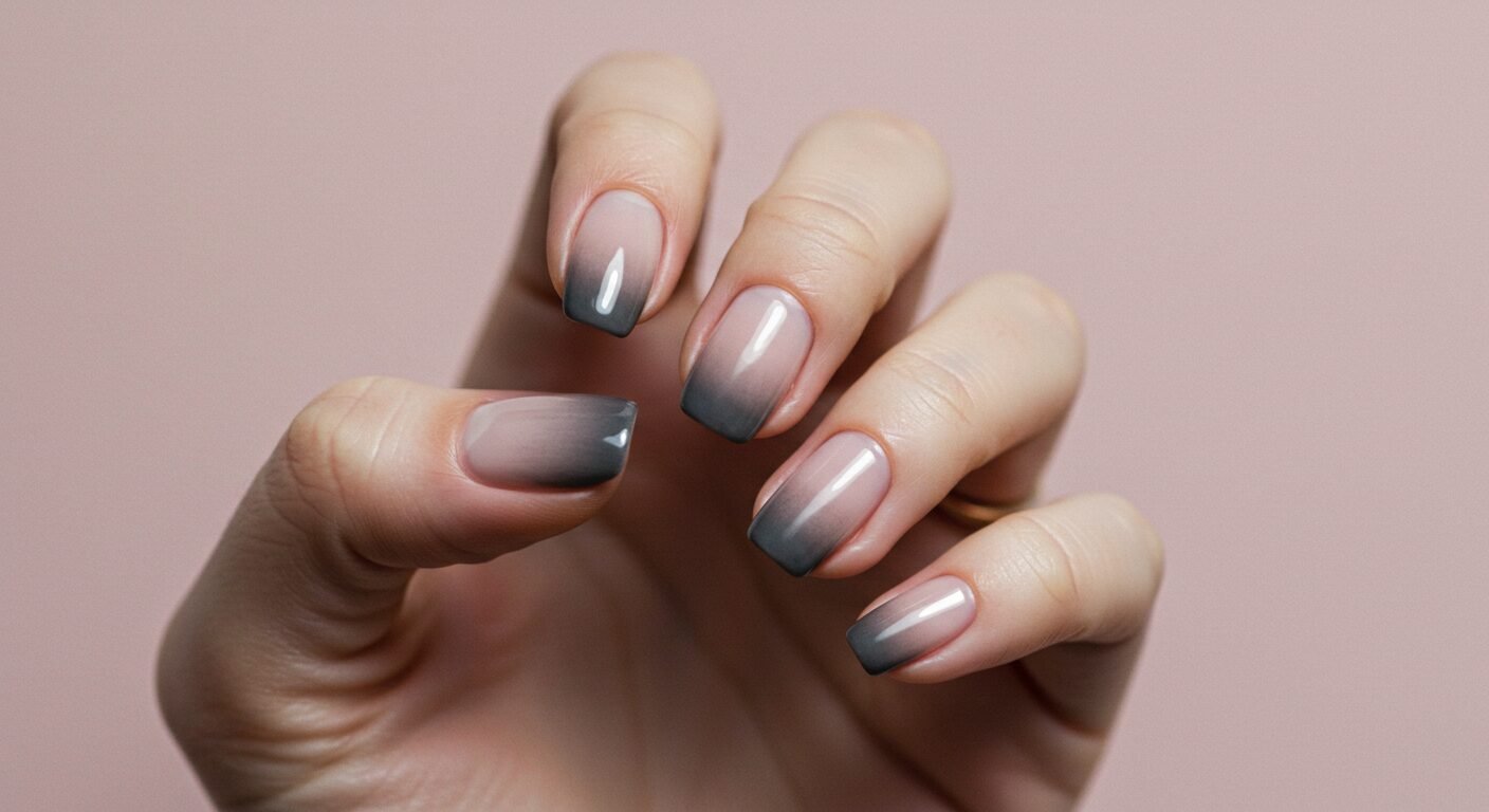 Smoky Ombre Nail Art by beautyoura