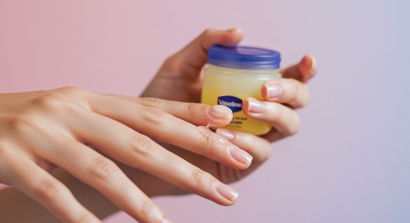 Vaseline apply on Fingernails