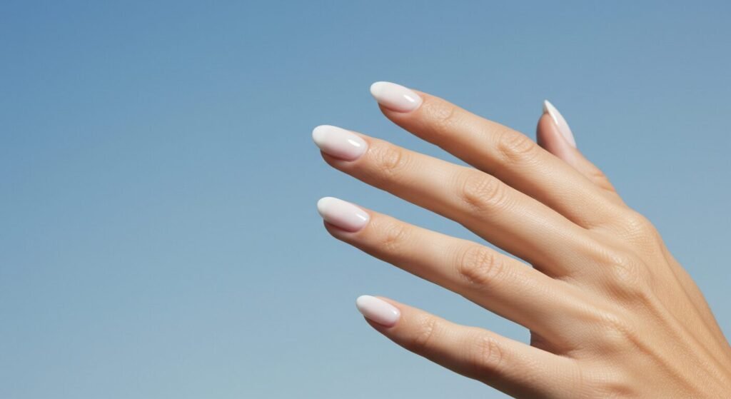 Oval Shaped Nails Medium Length by beautyoura