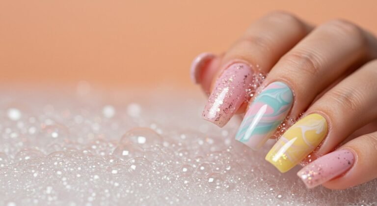 bubble bath nails
